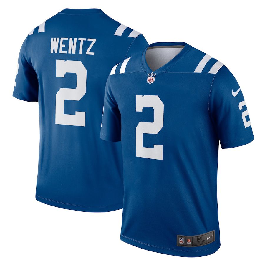 Men Indianapolis Colts #2 Carson Wentz Nike Royal Legend NFL Jersey